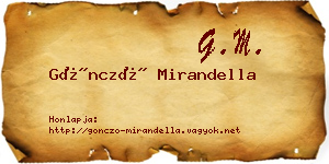 Göncző Mirandella névjegykártya